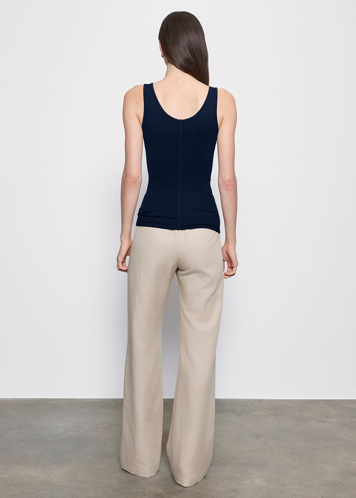 Silk Rib Tank | Indigo