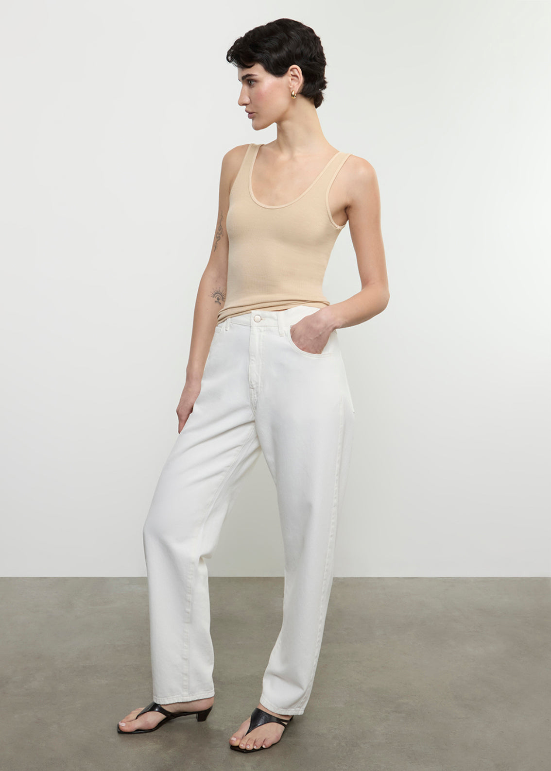 Silk Rib Tank | Sand