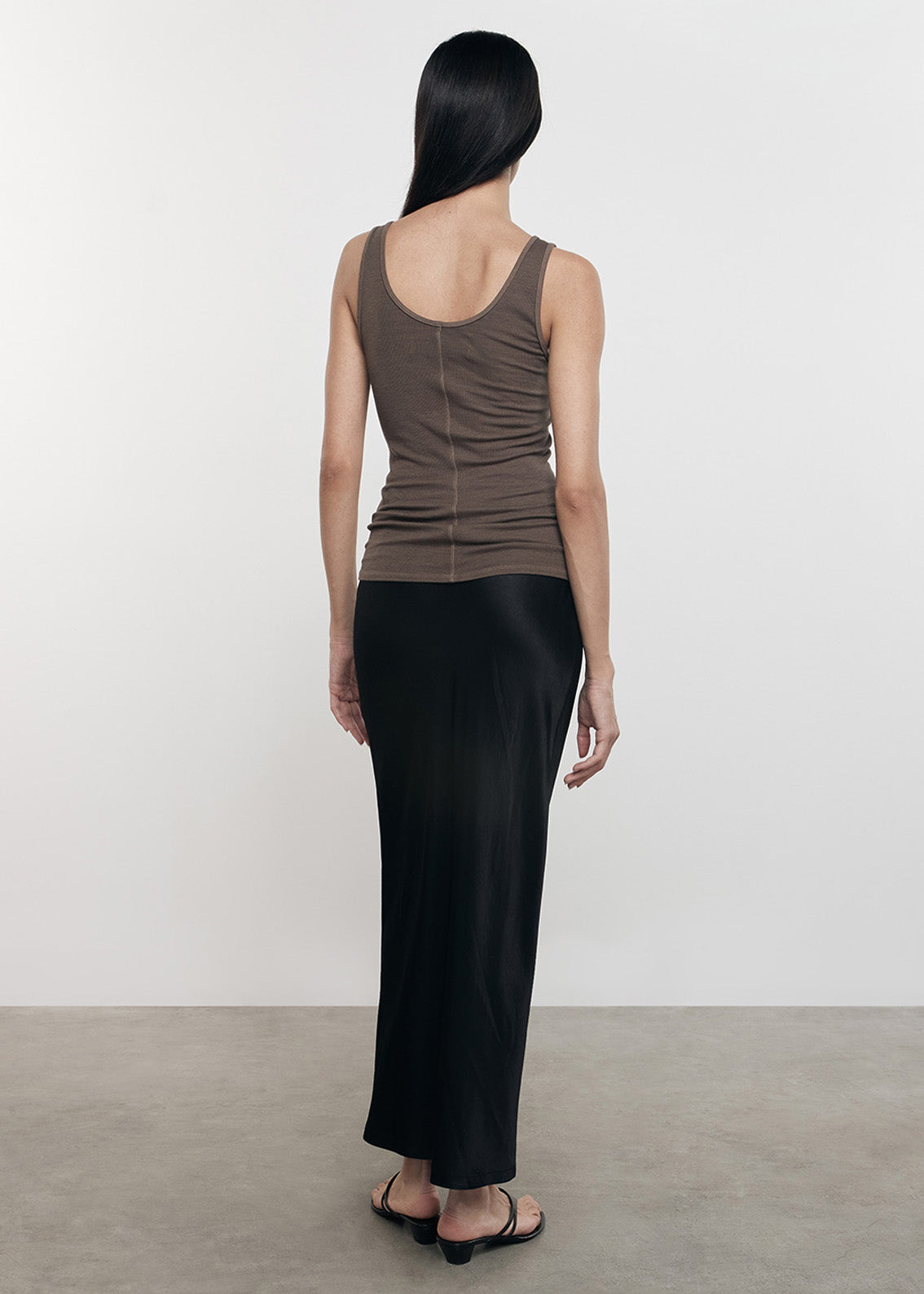 Silk Rib Tank | Shiitake