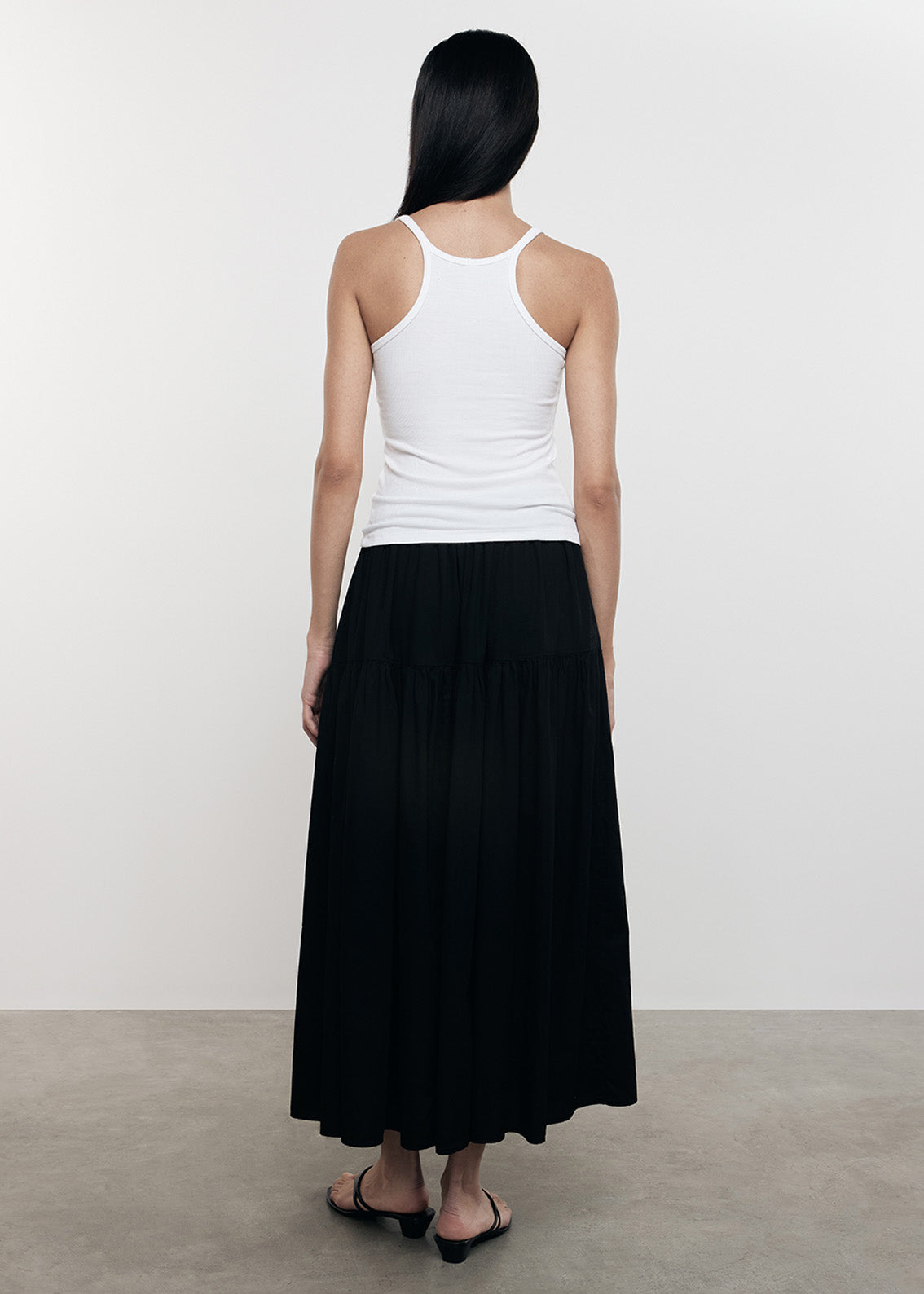 Tiered Maxi Skirt | Black