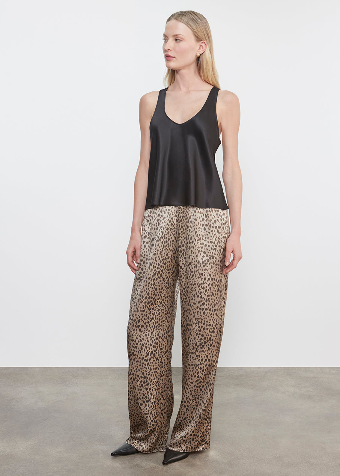 Silk Satin Pantlet | Cheetah Print
