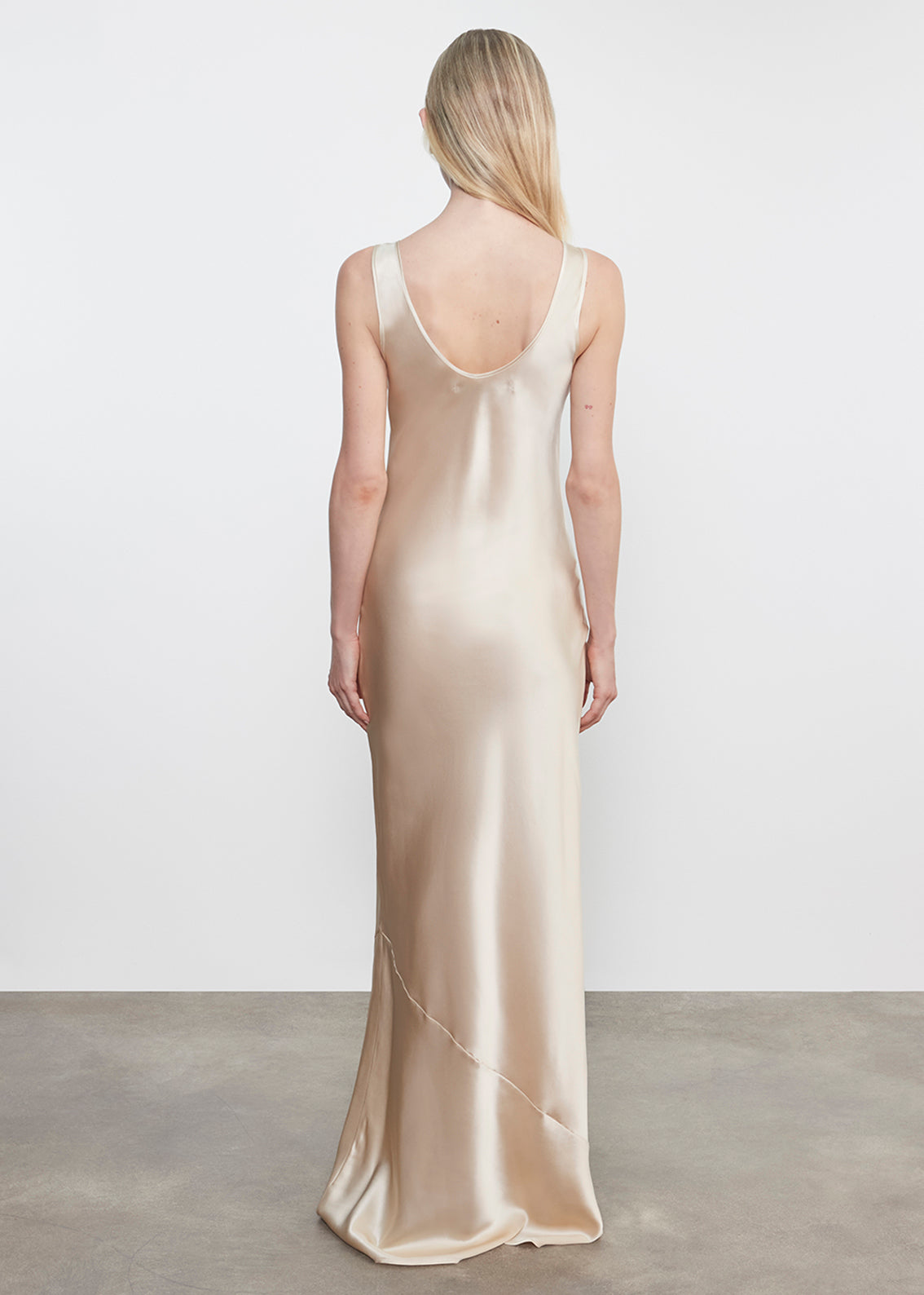 Silk Satin Tank Dress | Alabaster