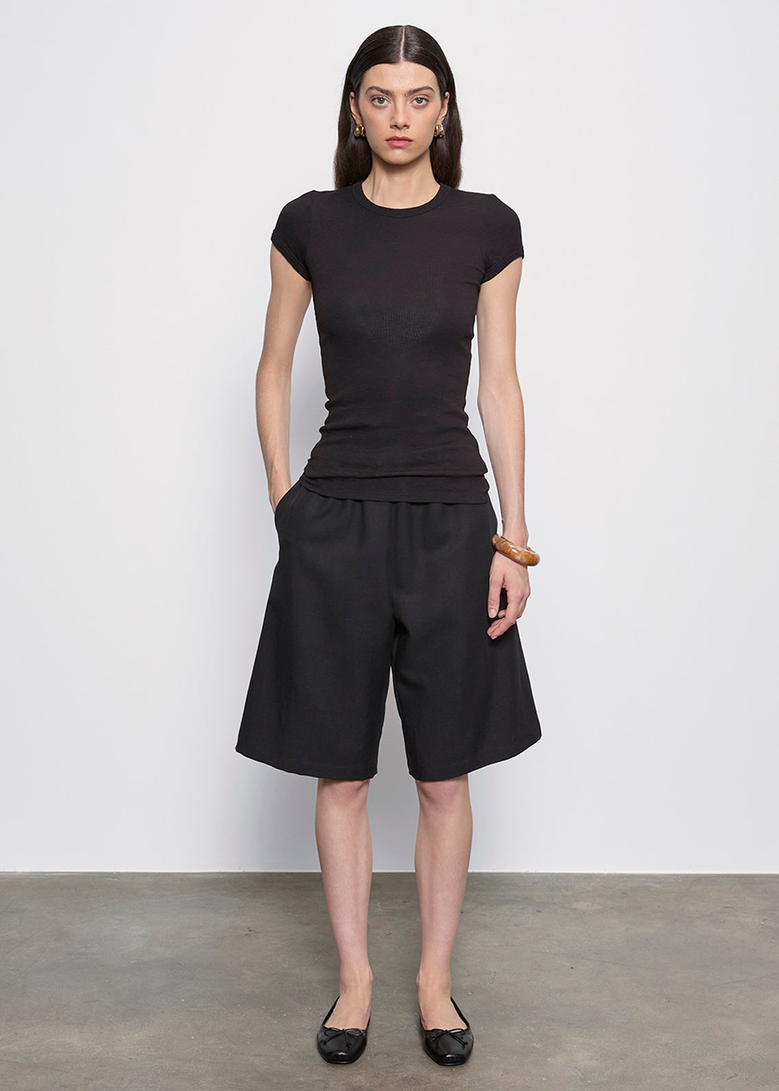 Twill Bermuda Short | Black – Enza Costa