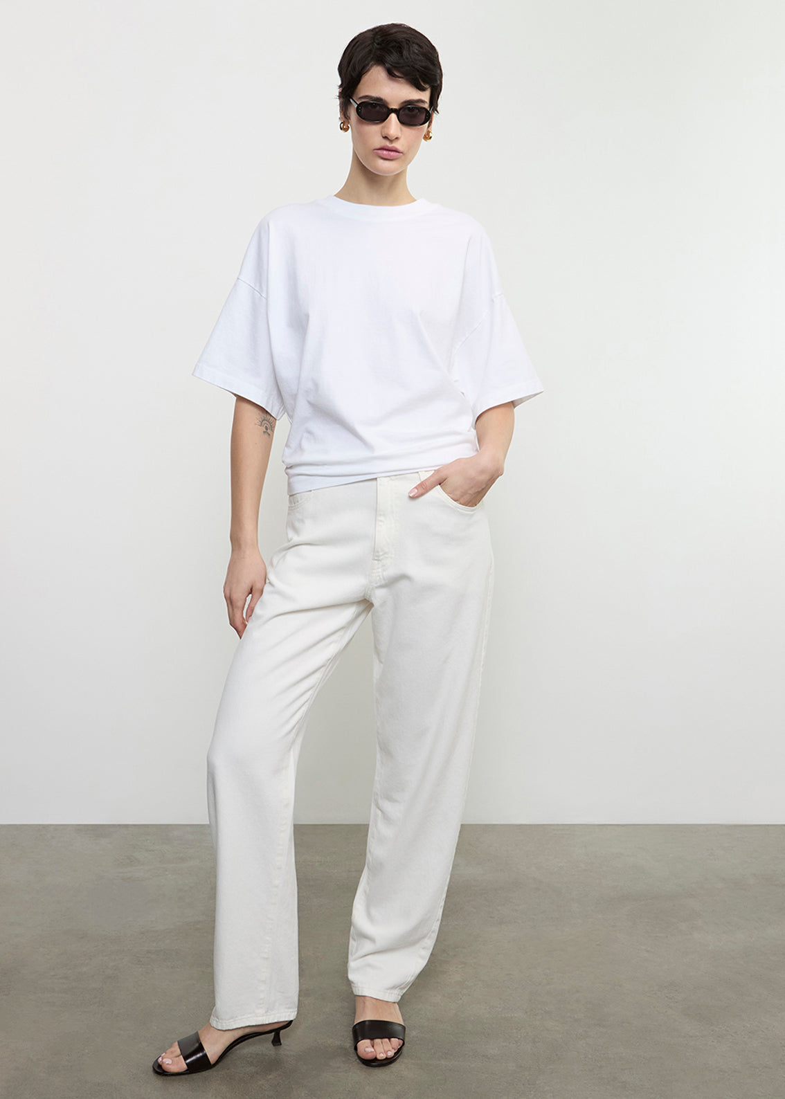 S/S Supima Curve Tee | White