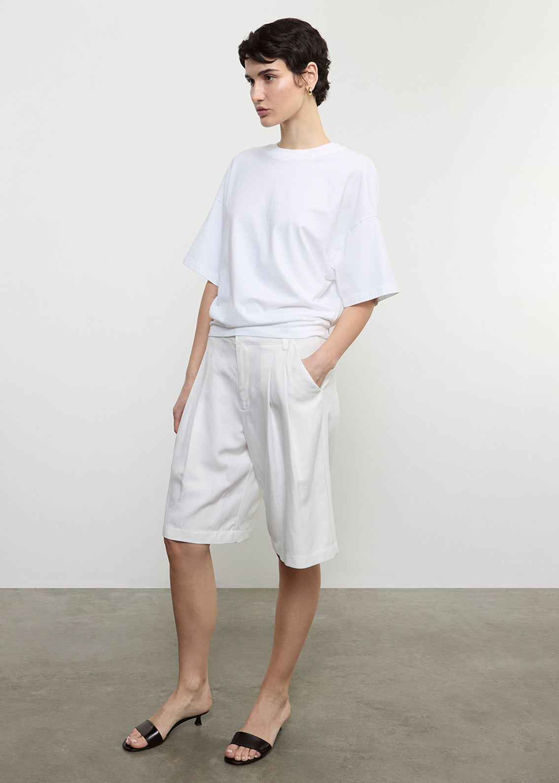 S/S Supima Curve Tee | White