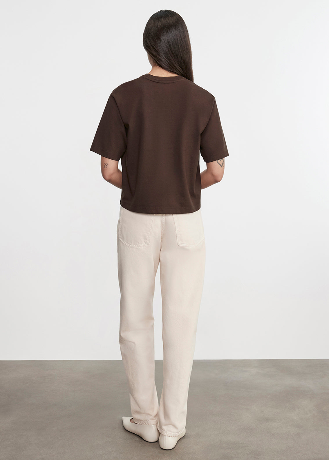 S/S Supima Boxy Tee | Coffee Bean