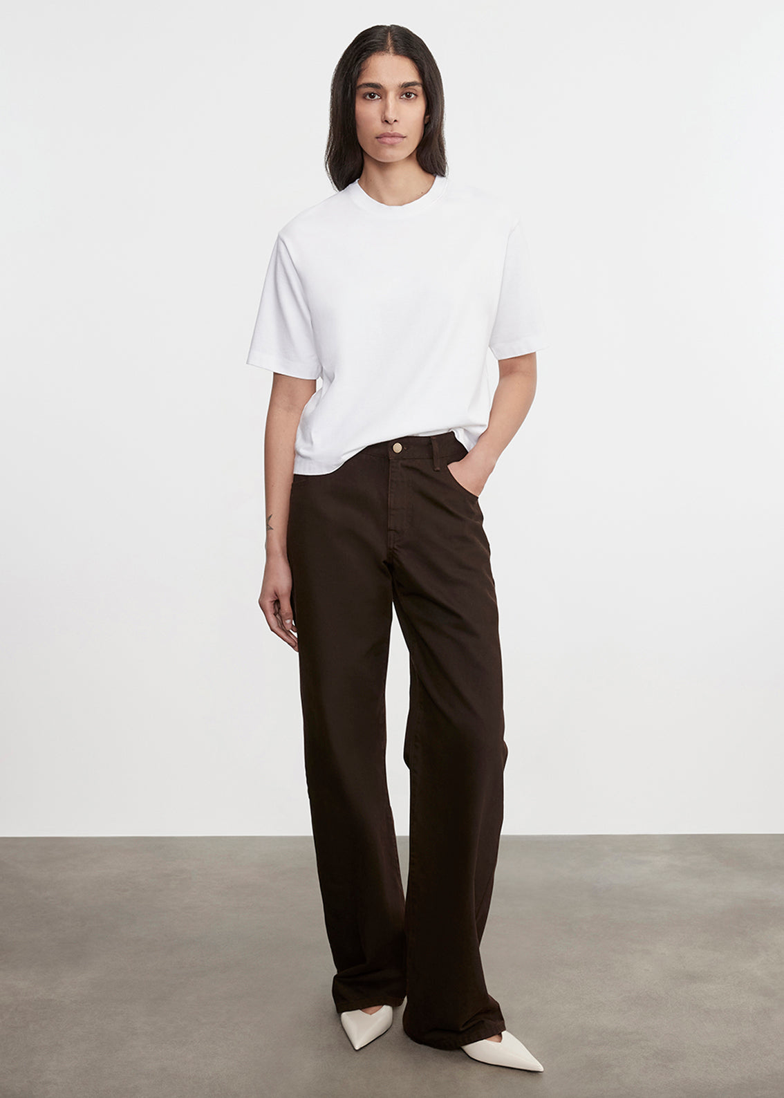 S/S Supima Boxy Tee | White