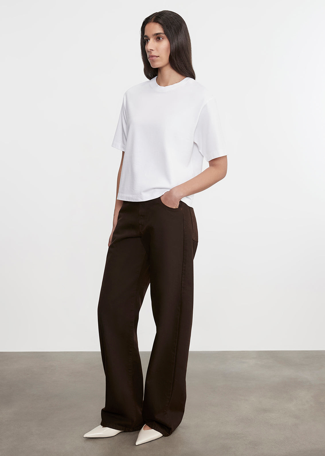 S/S Supima Boxy Tee | White