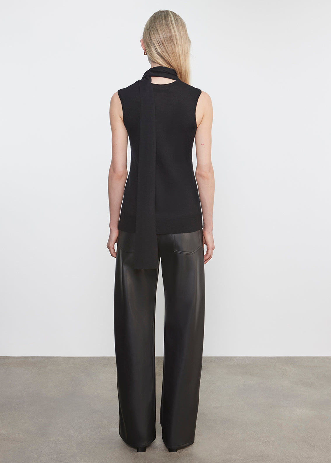 Leather Straight Leg | Black