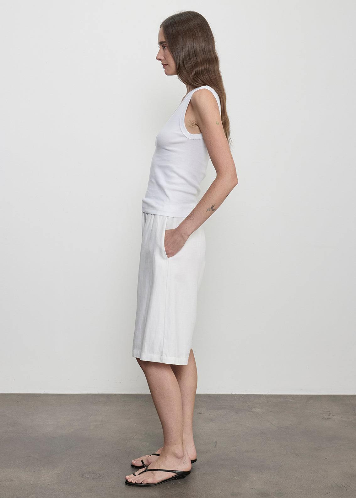 Twill Bermuda Short | Off White