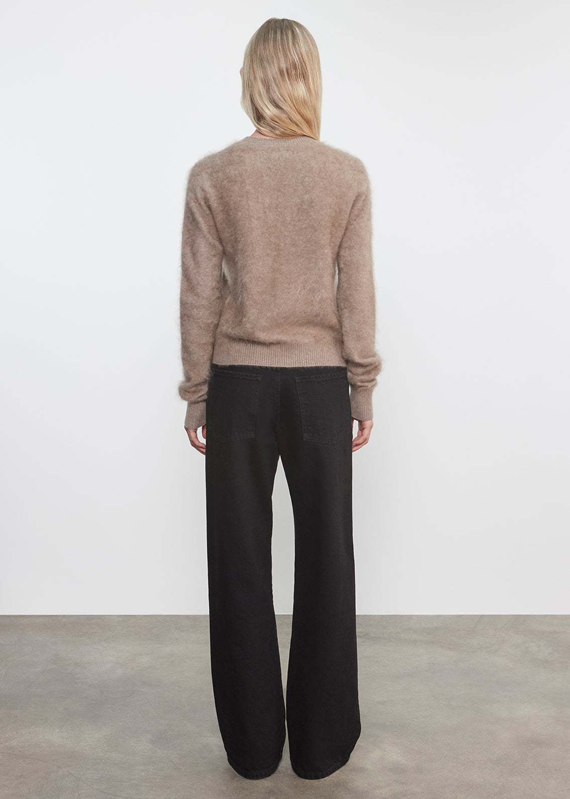 Longhair Cashmere Easy Crew | Walnut