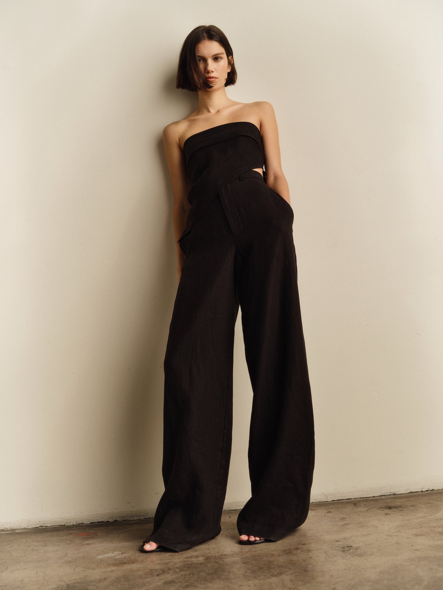 Linen Trouser | Black