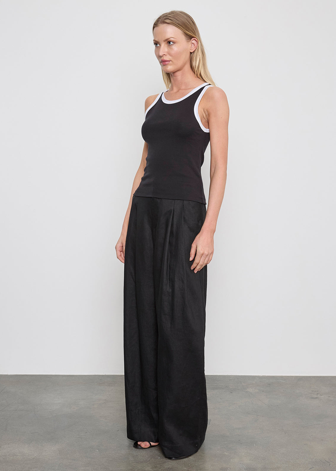 Cotton Ringer Tank | Black/White – Enza Costa