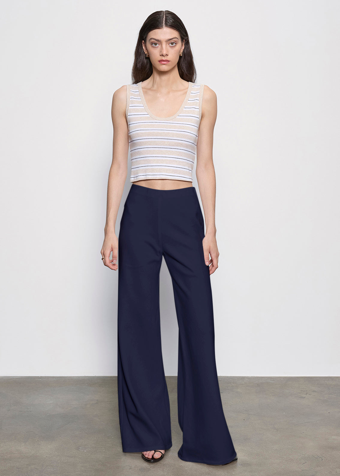 Twill Bias Pant | Navy