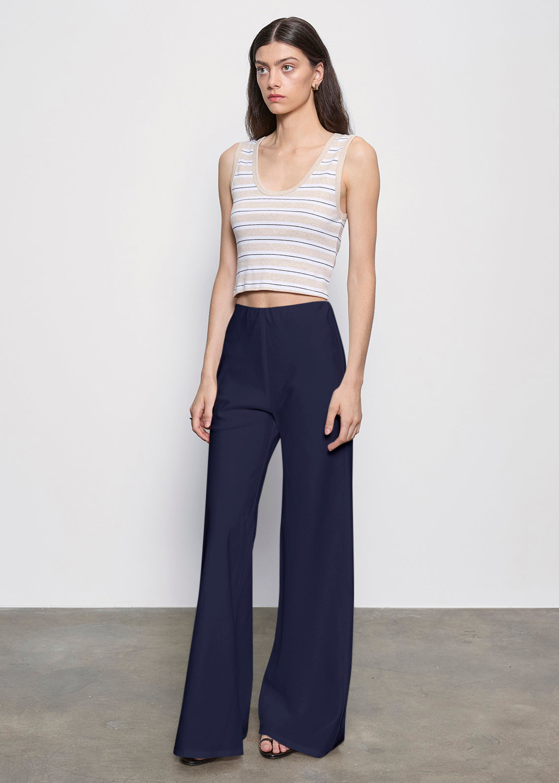 Twill Bias Pant | Navy