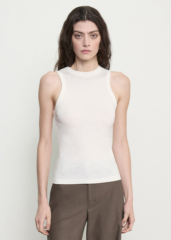 Cashmere Rib Tank | Off White