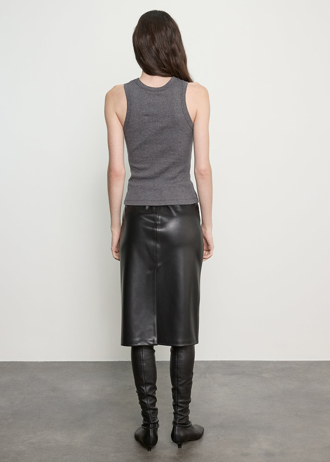 Cashmere Rib Tank | Heather Grey