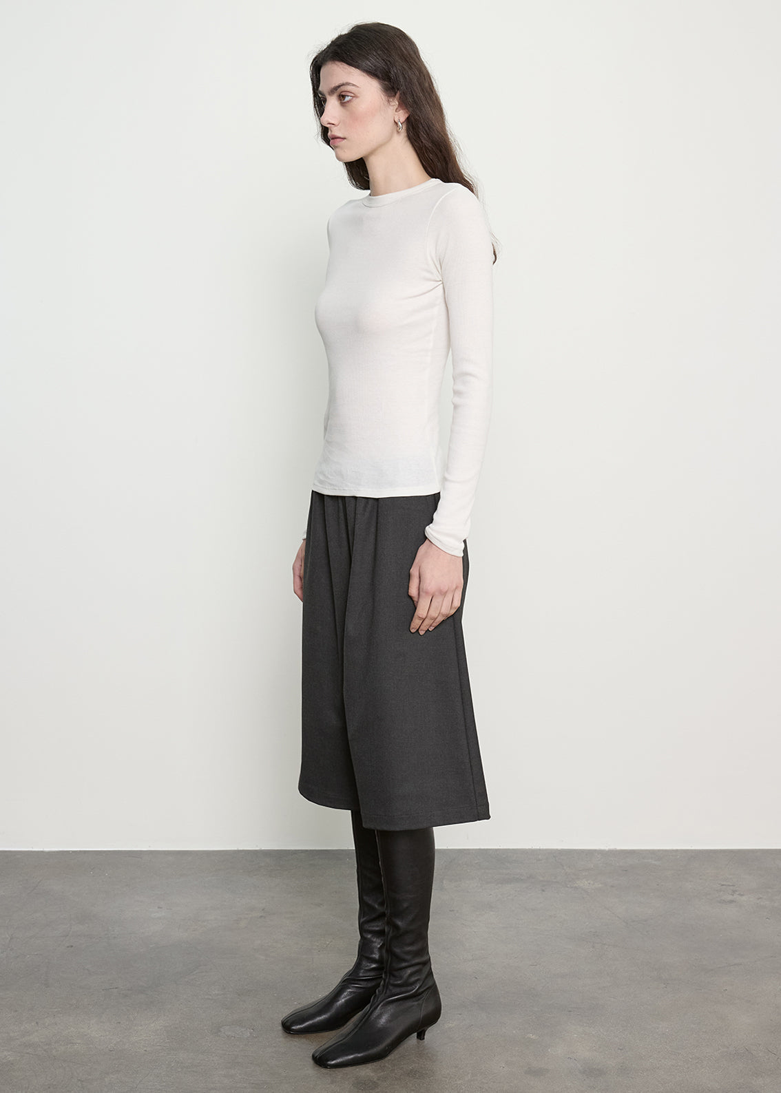Cashmere Rib Crew | Off White