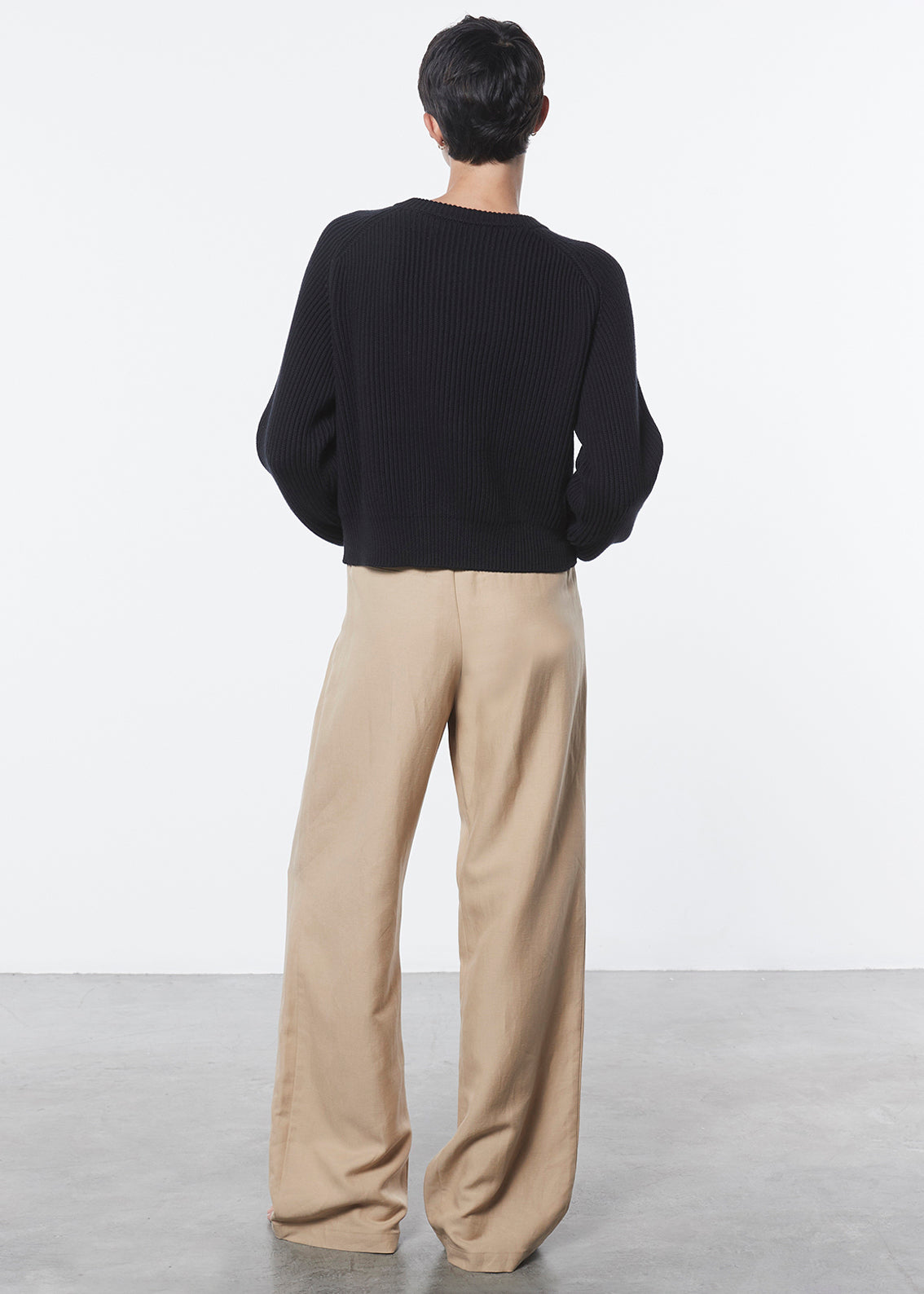 Twill Pleated Pant | Tan