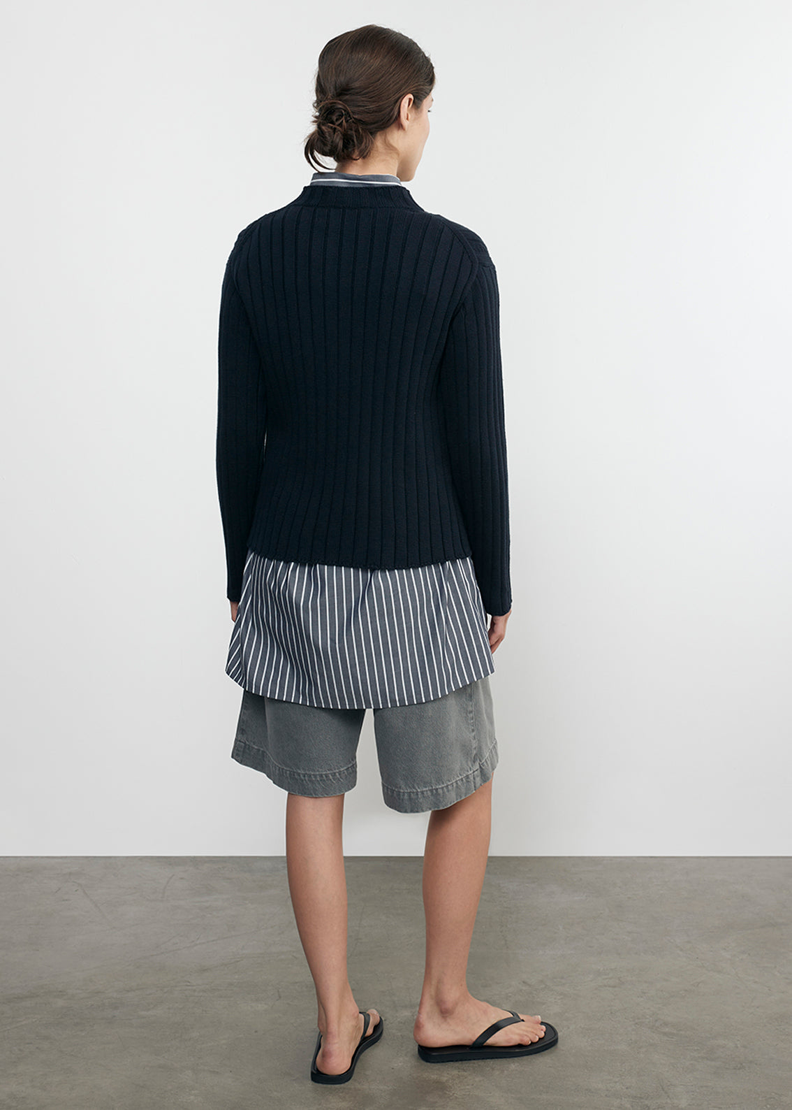 Chunky Cotton Fisherman Sweater | Indigo