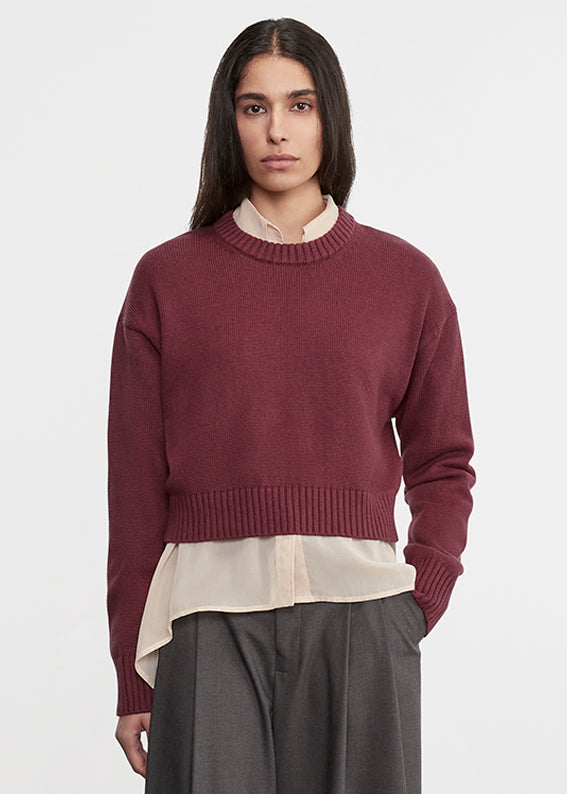 Chunky Cotton Cashmere Sweater | Sanguine