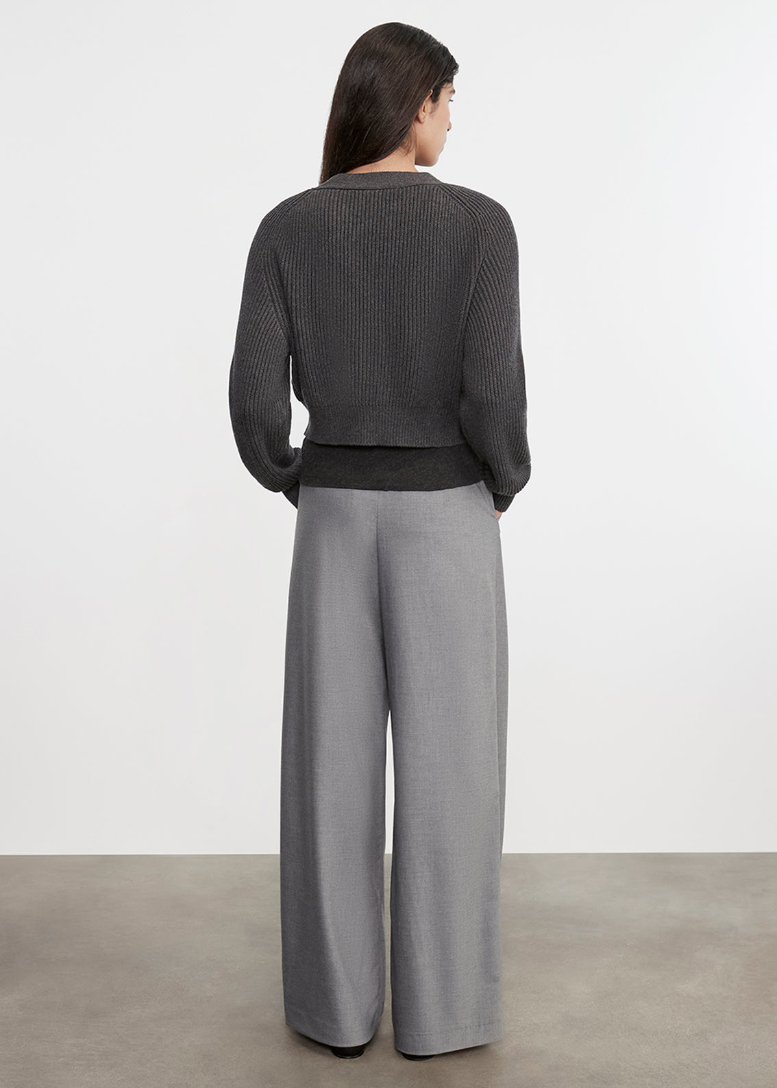 Chucky Cotton Cashmere Cardigan | Charcoal