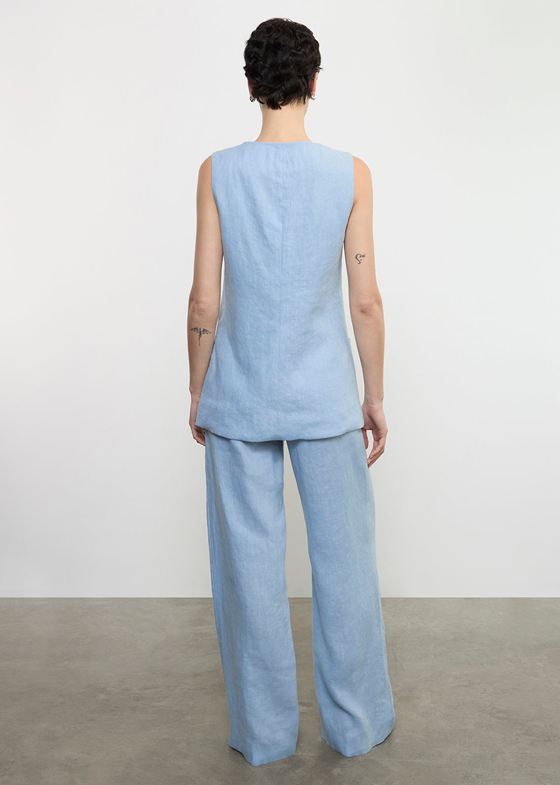 Linen Trouser | Sky