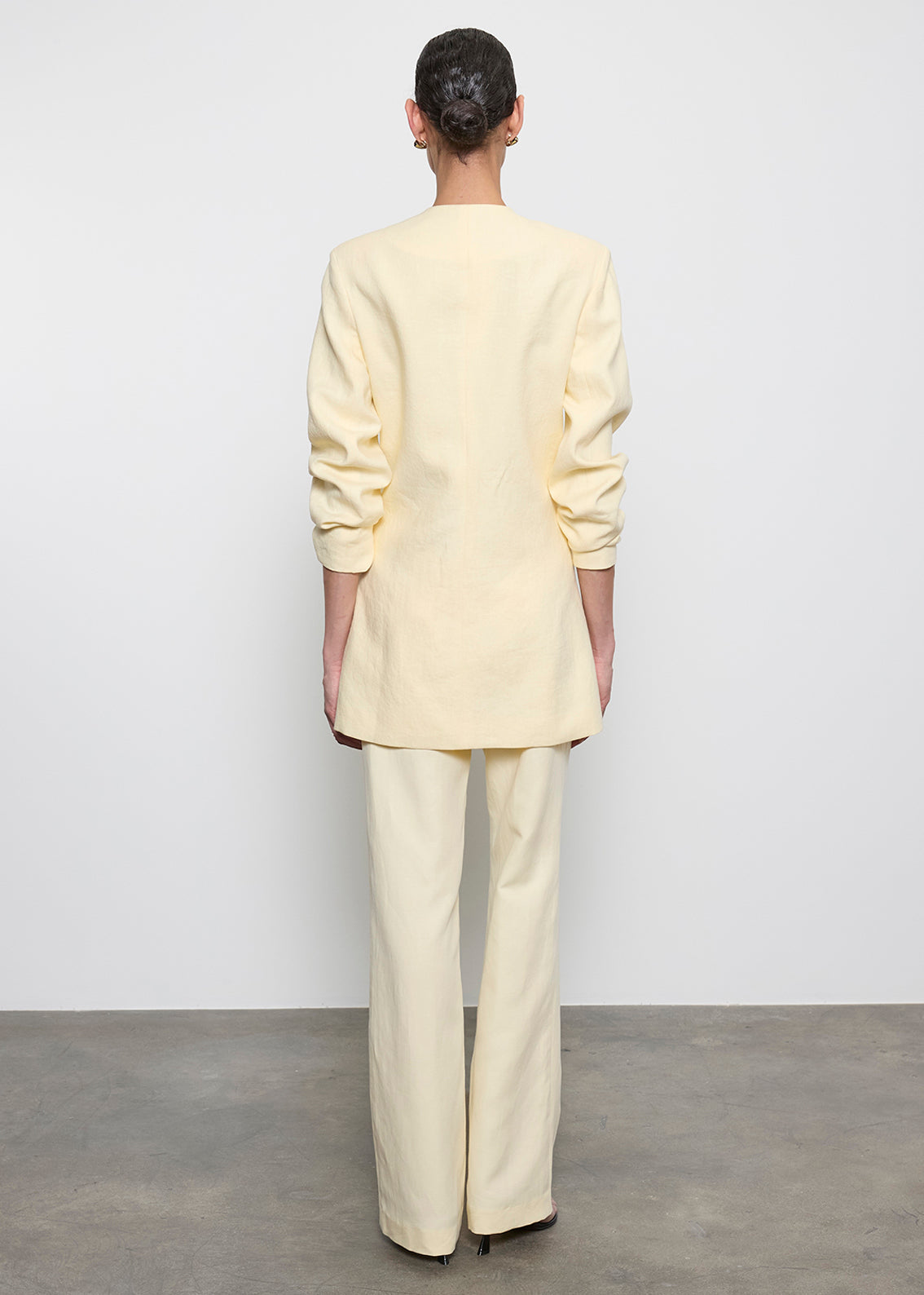 Linen Double Breasted Jacket | Flan