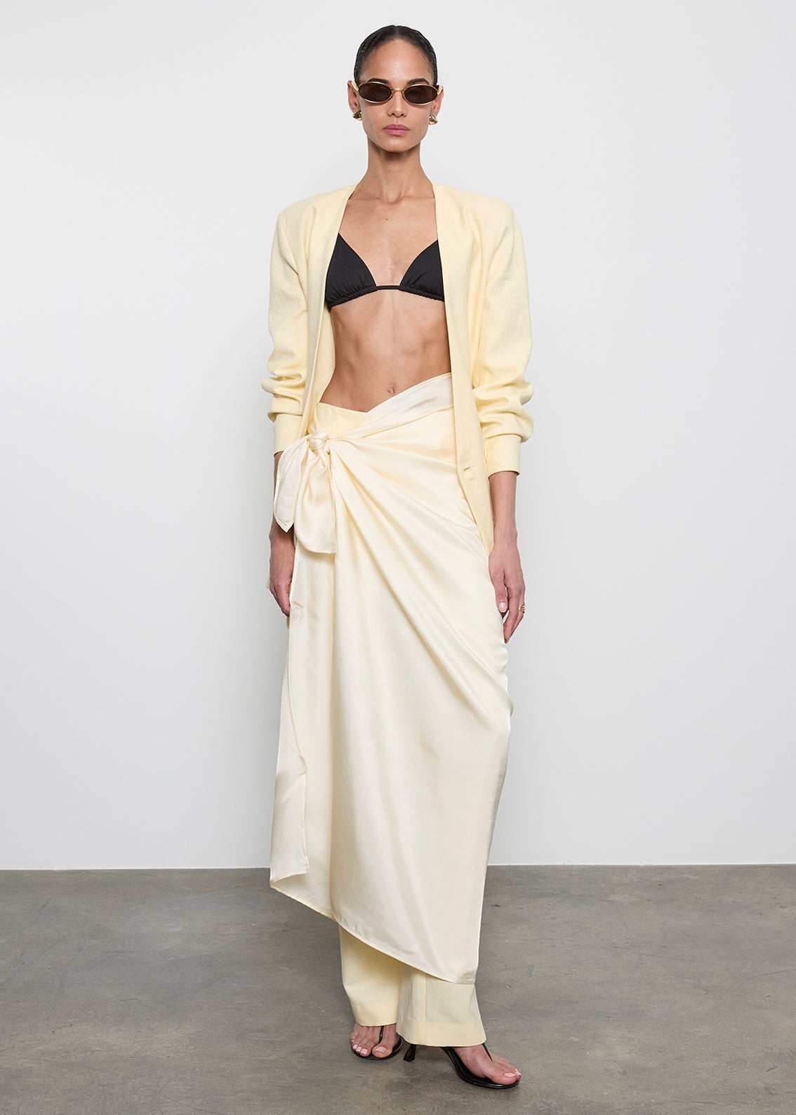 Linen Double Breasted Jacket | Flan