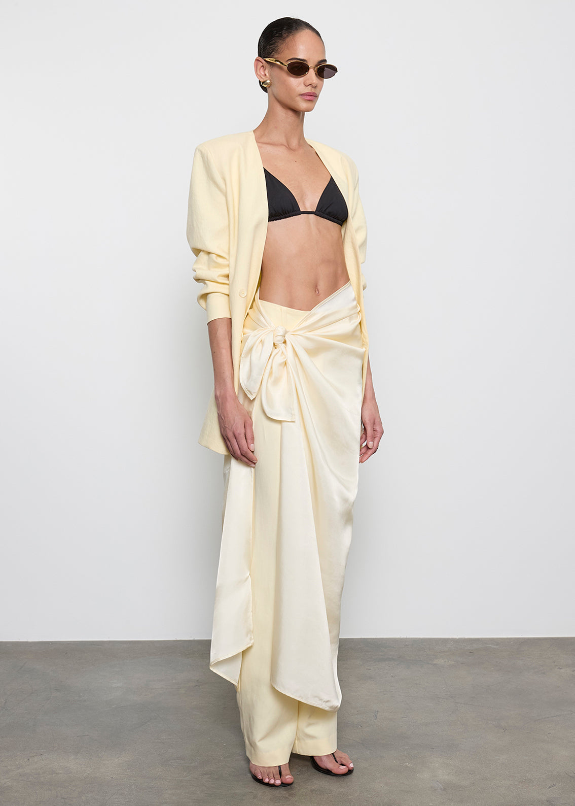 Fluid Twill Sarong | Antique Cream