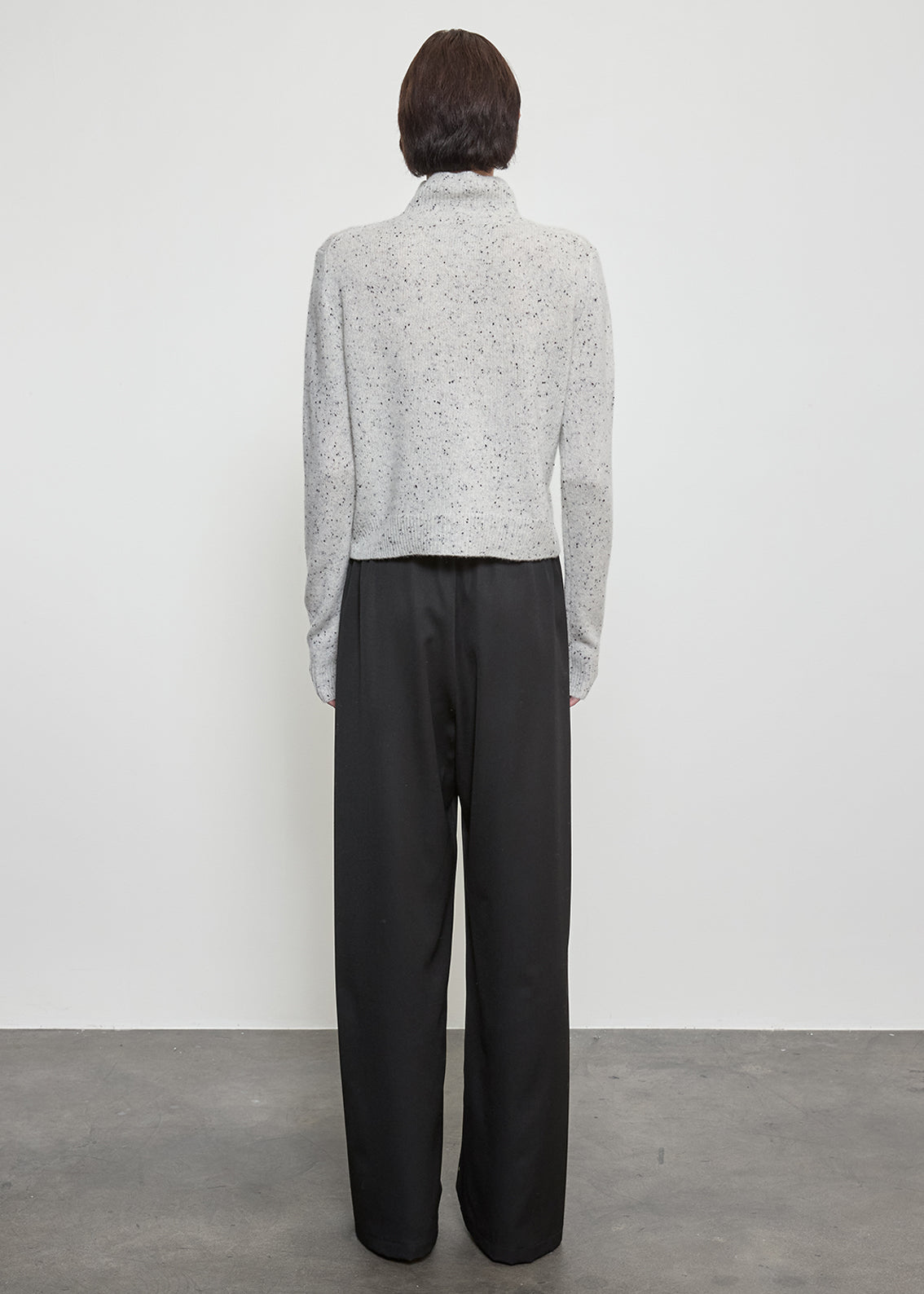 Donegal Cashmere Highneck | Grey Speckle