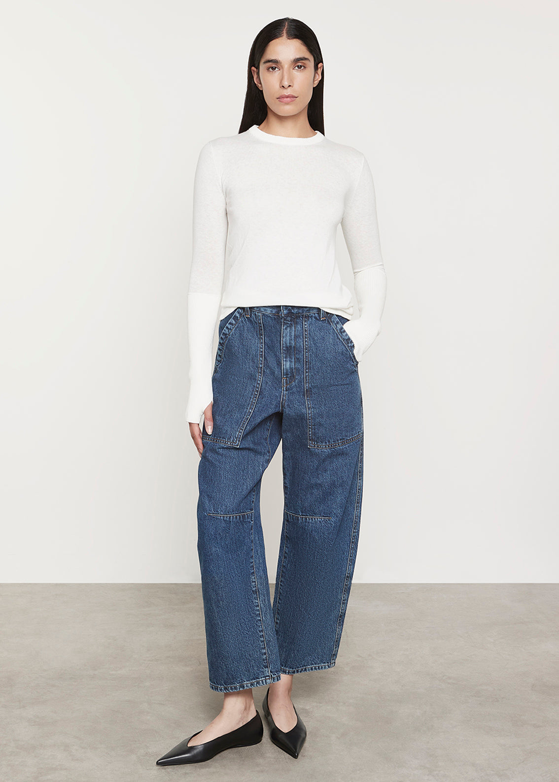 Cotton Denim Utility Pant | Standard Wash