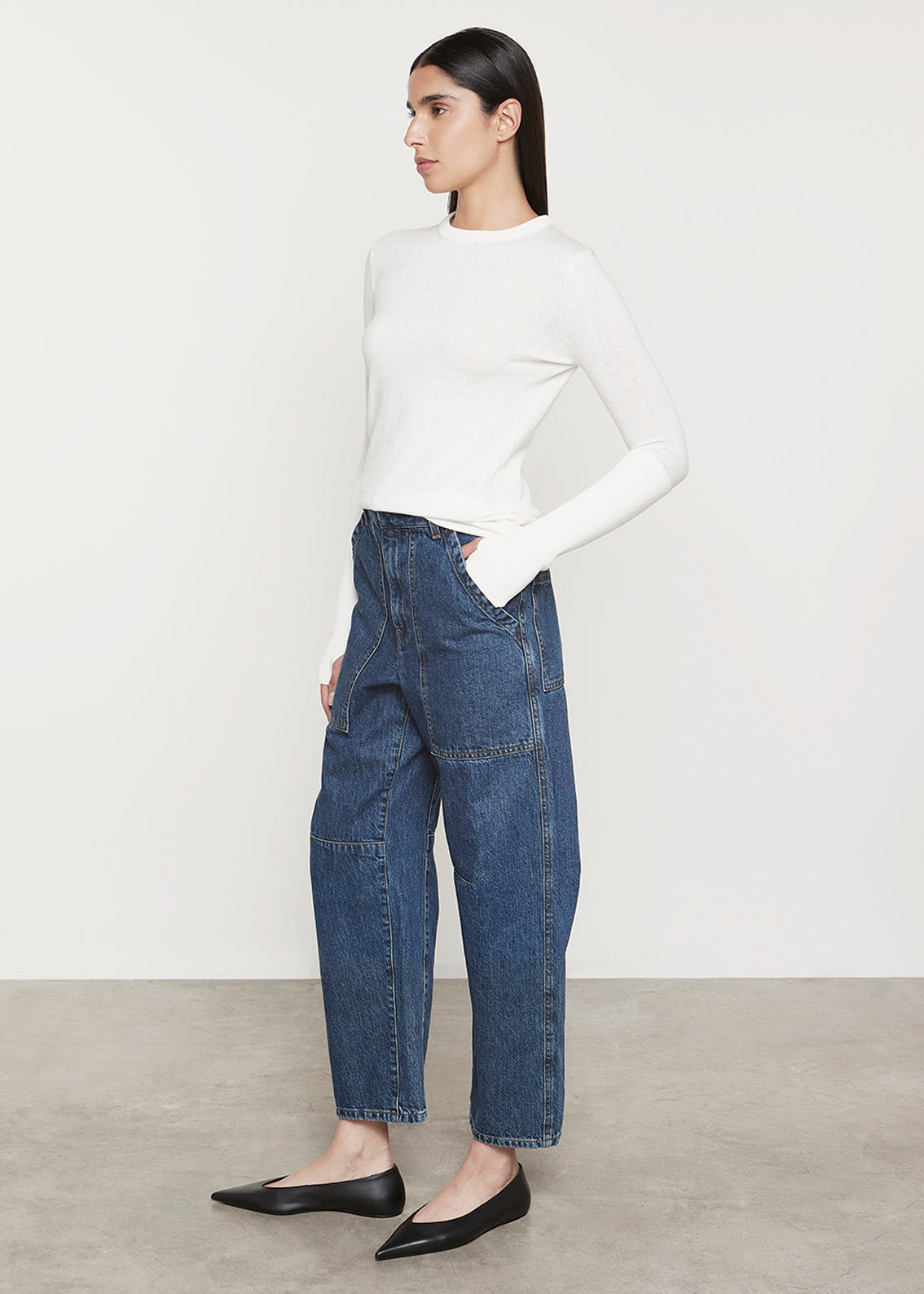 Cotton Denim Utility Pant | Standard Wash