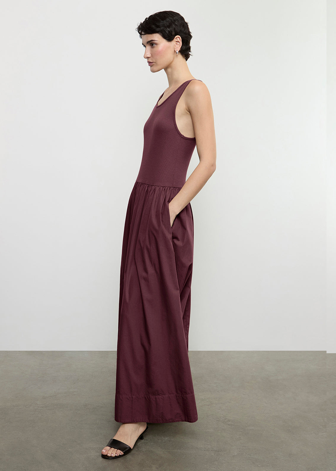 Cotton Resort Tank Dress | Dark Cherry