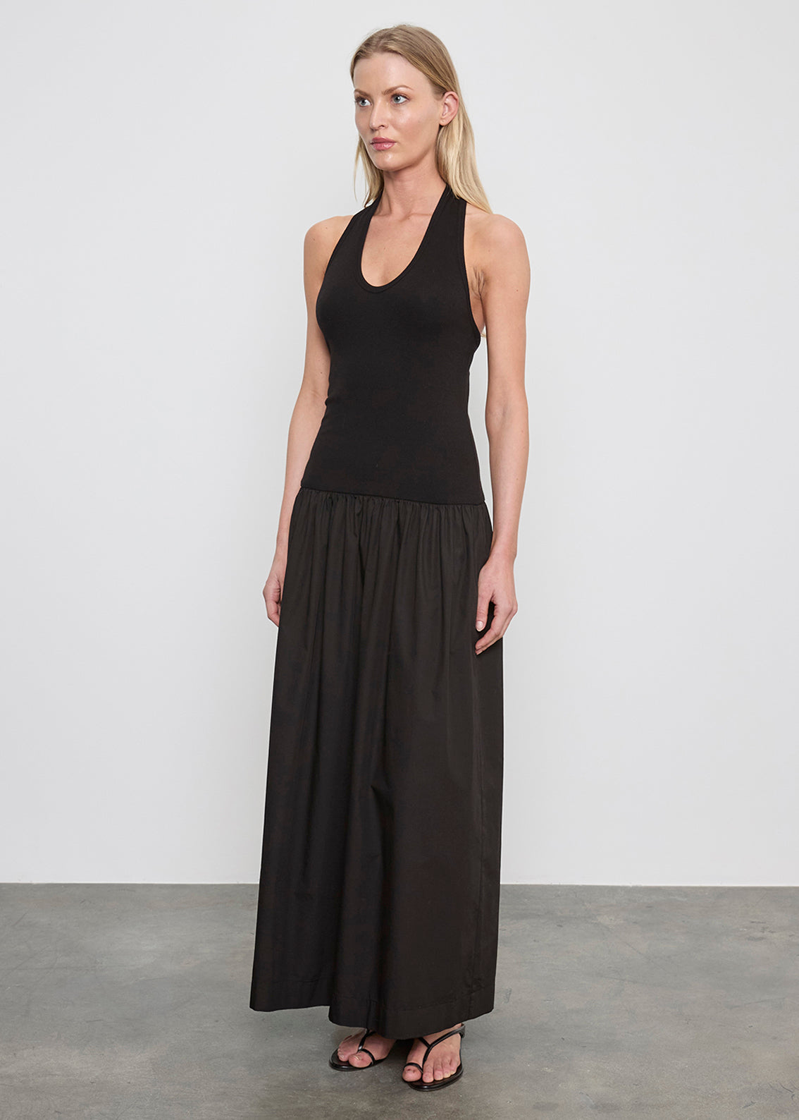 Cotton Halter Dress | Black – Enza Costa