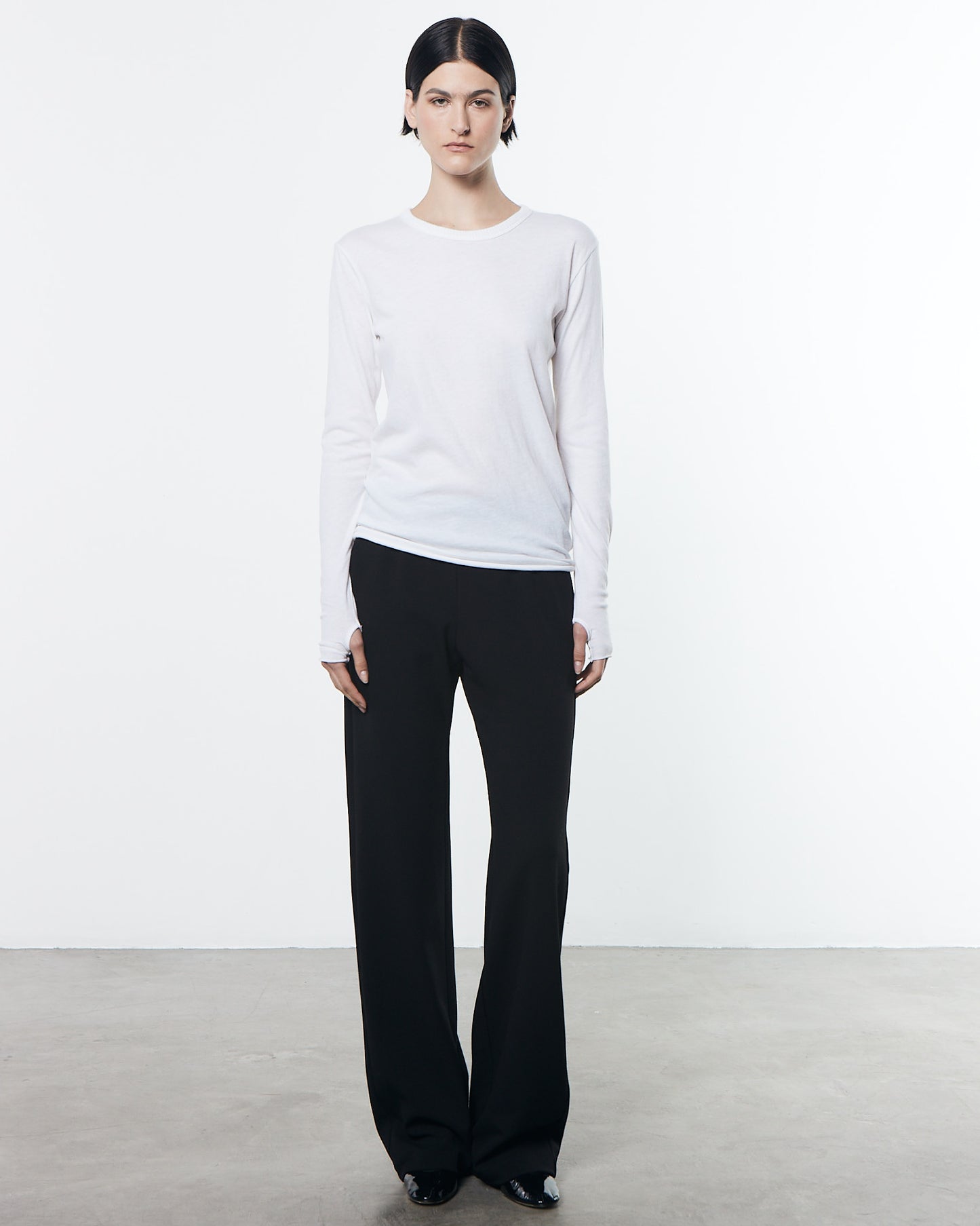 Crepe Everywhere Pant | Black Front