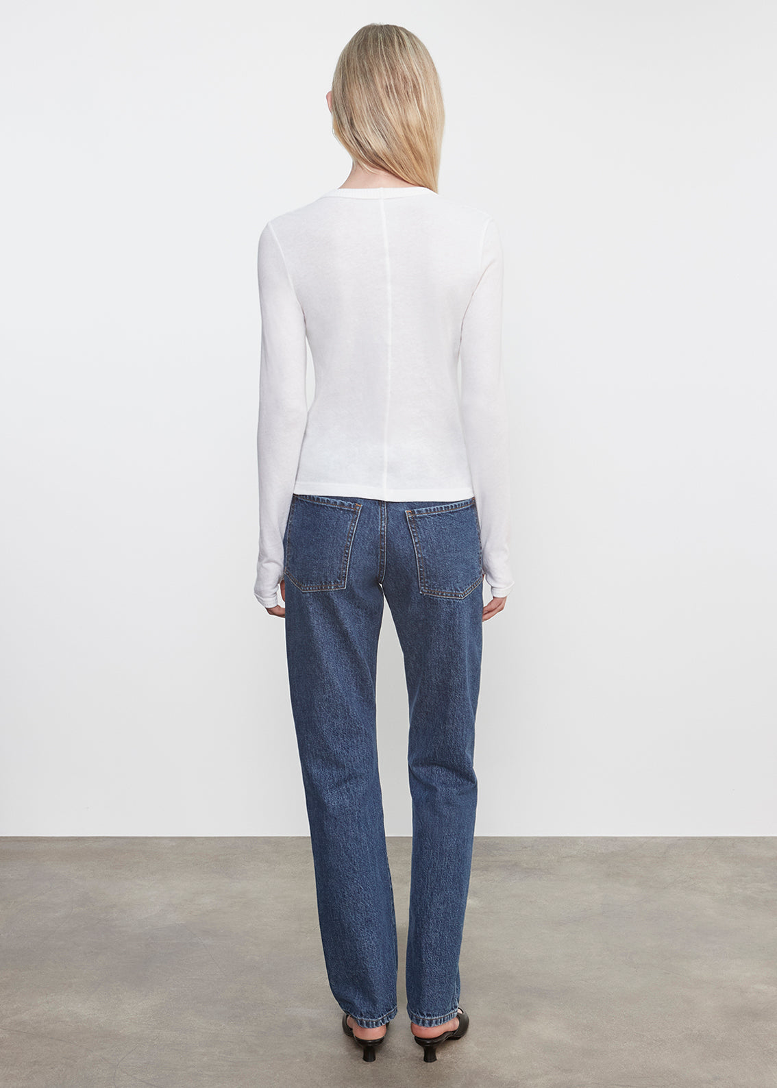 Cashmere Jersey New Classic V-Neck | White