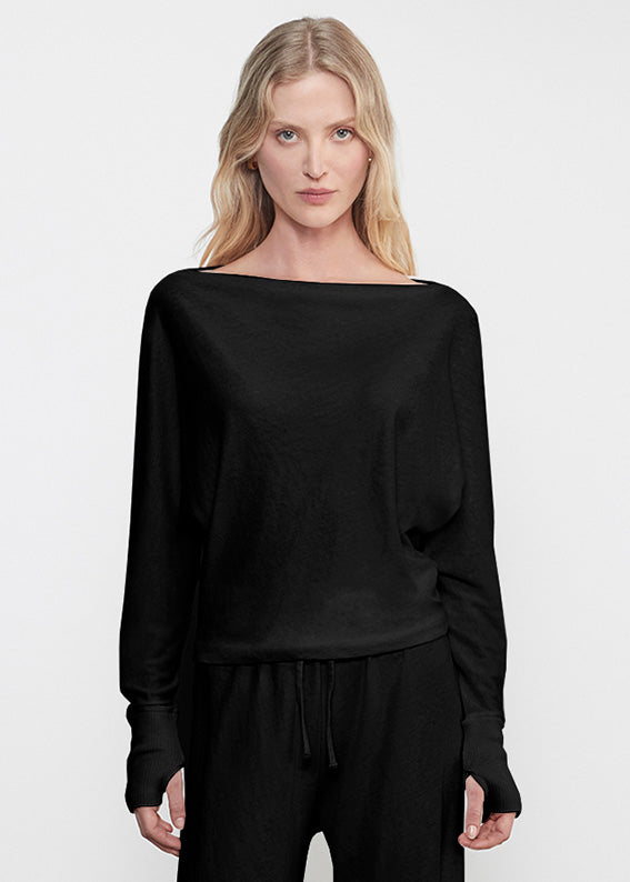 Cashmere Dolman Top | Black