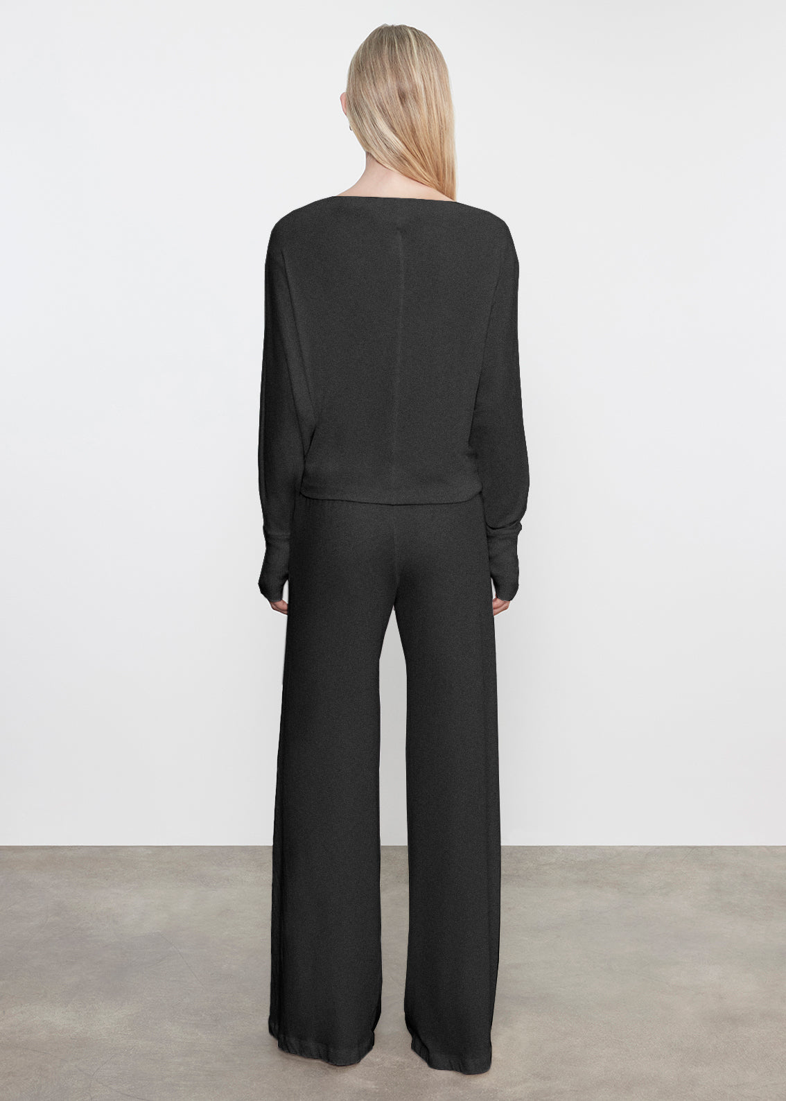 Cashmere Drawcord Pant | Charcoal