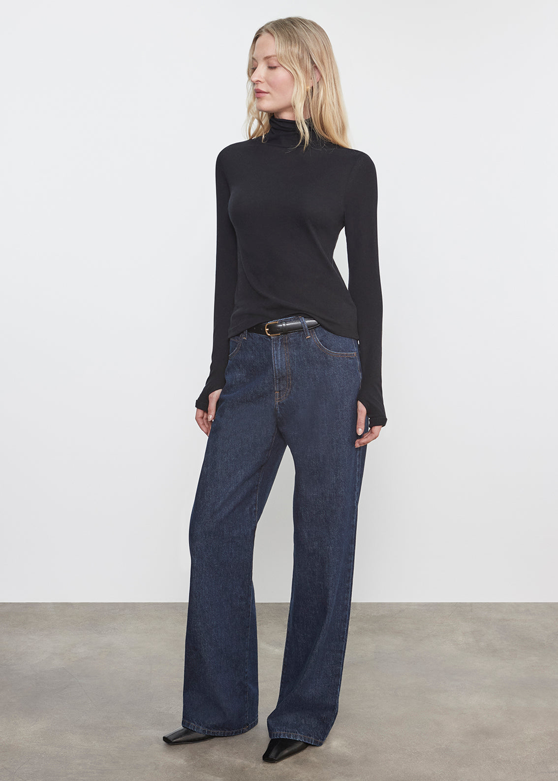 Silk Rib Boatneck Top | Black – Enza Costa