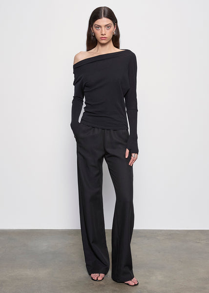 aLORS / アロー | Pull a dentelle Alex-アレックス- カフス ニット | 1 | ブラック | レディース aLORS】Pull a dentelle Alex ニット | Whim Gazette(ウィム ガゼット