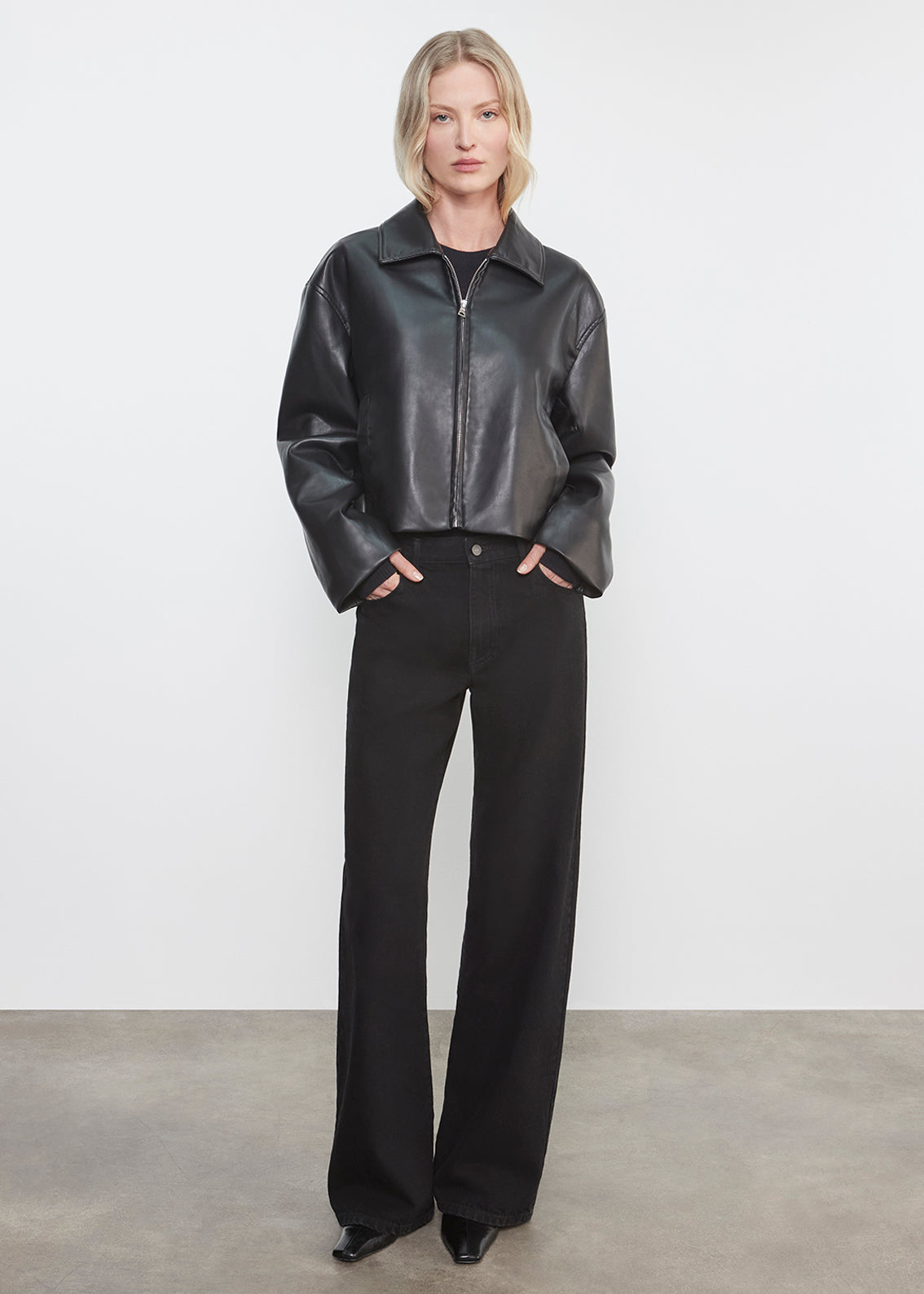 Relaxed Straight Leg Jean | True Black