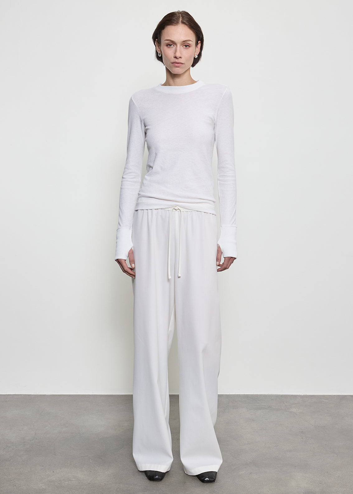 The Wide Leg in Gabardine | Off White