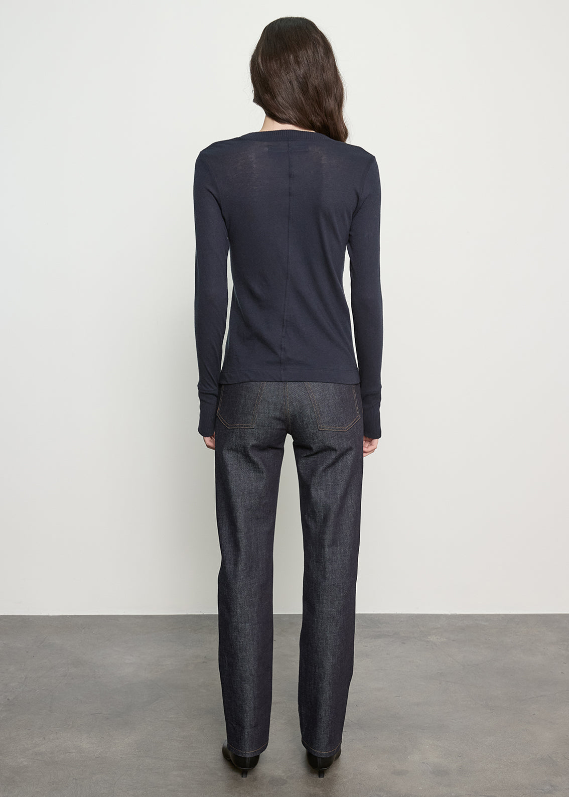 Fine Cashmere Easy Cuffed U | Ink