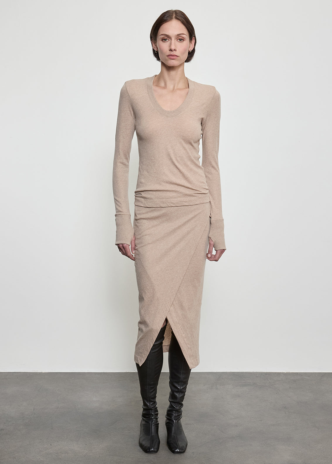 Cashmere Easy Cuffed U | Khaki