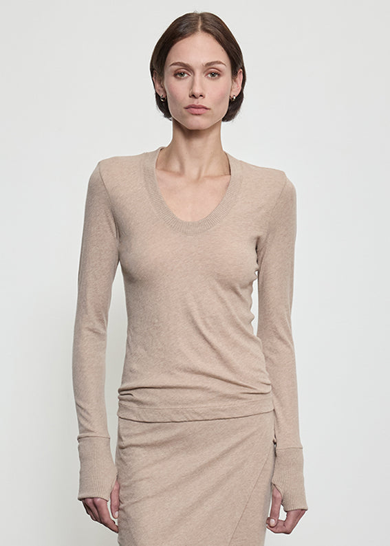 Cashmere Easy Cuffed U | Khaki