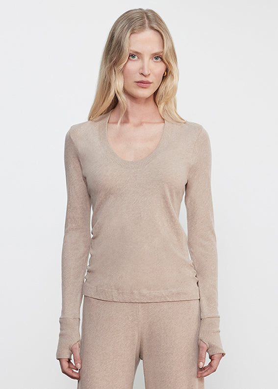 Cashmere Easy Cuffed U | Khaki