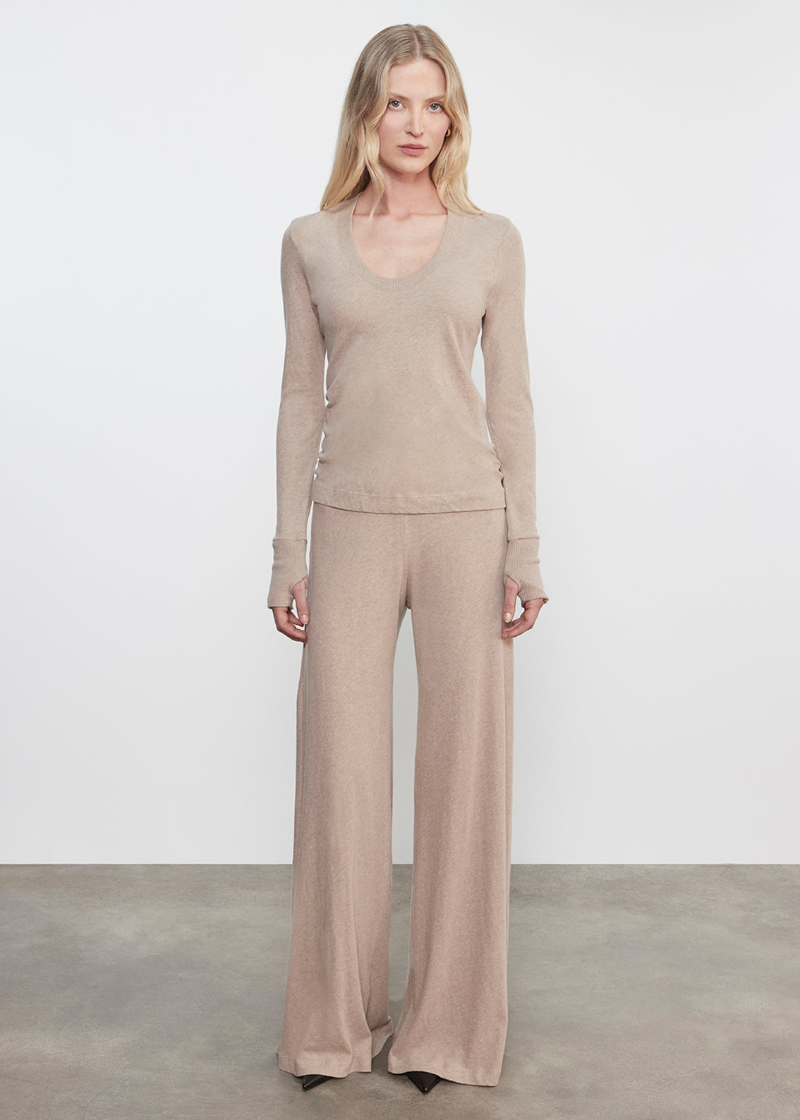 Cashmere Easy Cuffed U | Khaki