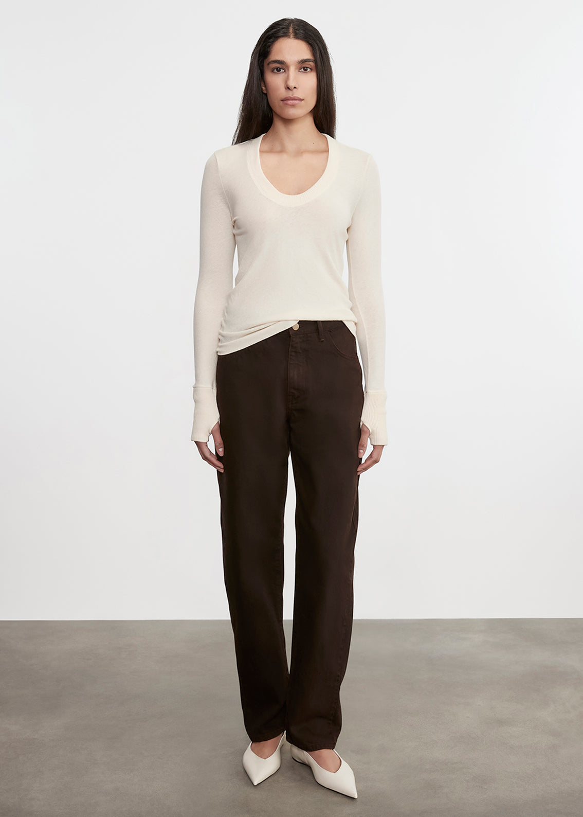 Cashmere Easy Cuffed U | Natural