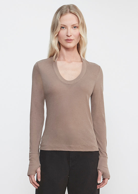 Cashmere Easy Cuffed U | Walnut